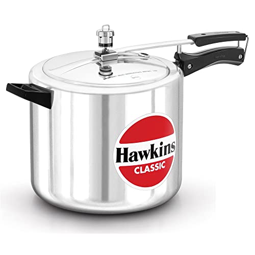 Hawkins Classic 10L Aluminium Inner Lid Pressure Cooker (Silver), 10 Liter