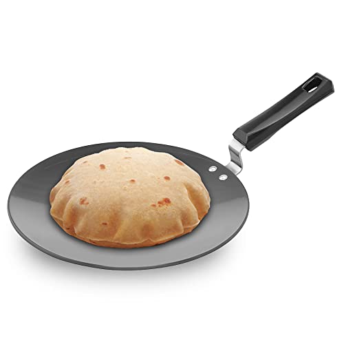 Hawkins Futura 28 cm Roti Tava, Hard Anodised Tawa, Induction Tawa, Black (IART28)