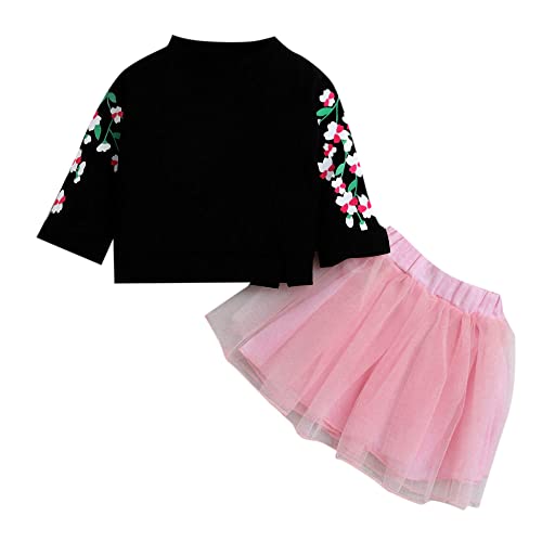 Hopscotch Baby Girls Cotton Skirt set Black 3-6 Months (FUF-2359380)