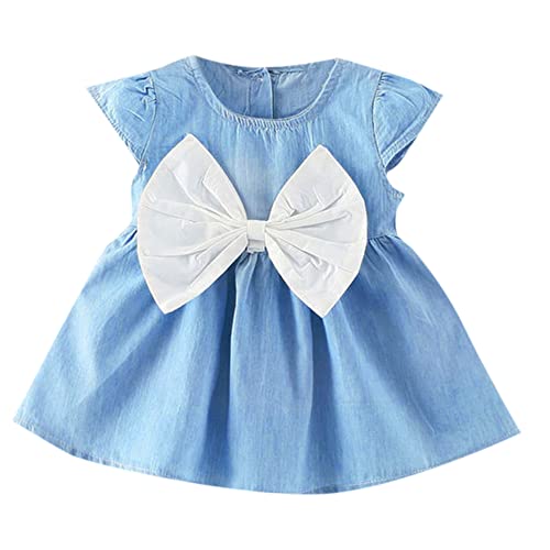 Hopscotch Baby Girls Polycotton Solid Casual Maxi Dresses In Blue Color For Ages 9-12 Months (Abl-1518056)