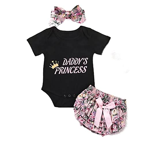 Hopscotch Girls Cotton All-Over Print T-shirt And Shorts Set in Black Color