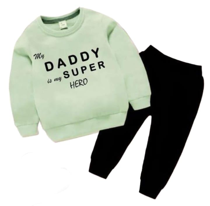 I.T Boy's Cotton Full Sleeves Tshirt with Pant Set | Sweatshirt Joggers Set for Baby Boys