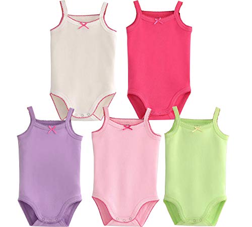 Infant/Toddler Baby Girls Boys Sleeveless Onesies Tank Top Cotton Baby Bodysuit Pack of Summer Baby Clothes Outfit (2-3 T)