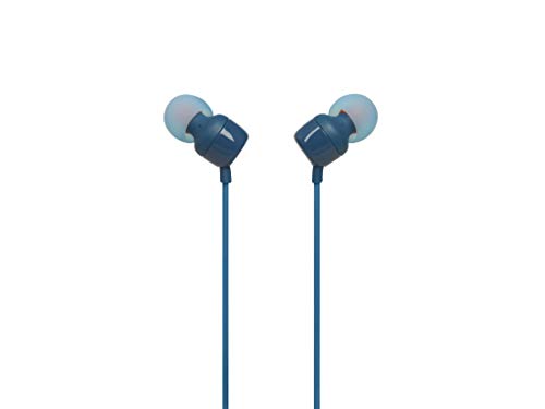 JBL TUNE 110 - In-Ear Wired Headphone with One-Button Remote - Blue