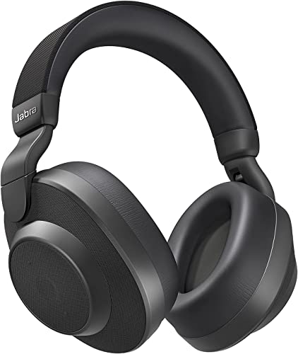 Jabra Elite 85h Wireless Noise-Canceling Headphones, Black – Over Ear Bluetooth Headphones Compatible with iPhone and Android - Built-in Microphone, Long Battery Life - Rain and Water Resistant