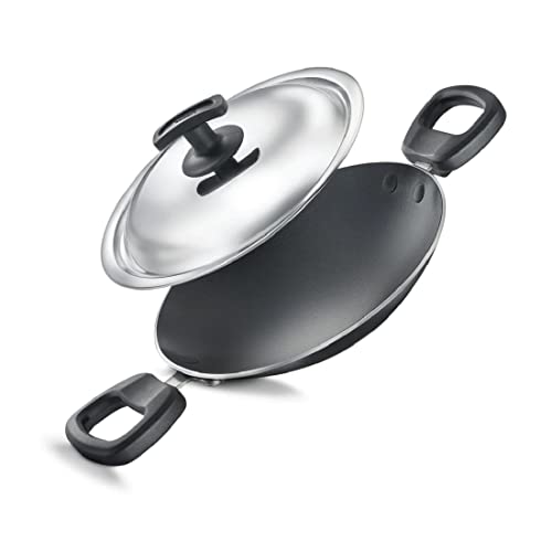 Judge by Prestige Everyday Appachatty with Lid 0.8 L Capacity 20 cm Diameter (Aluminium|Non-Stick)