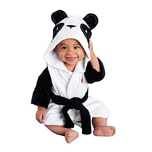 Jumpsuit for Kids, Baby Boys Girls Bathrobe Cartoon Animals Hooded Towel Pajamas Clothes