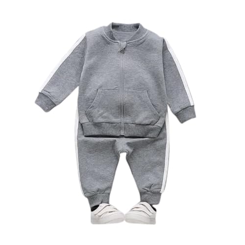 KidsCuddles Baby Boys Girls Cotton Tracksuit Sweatshirt Top Sweatpants Zipper Coat Outfits Set Tracksuit