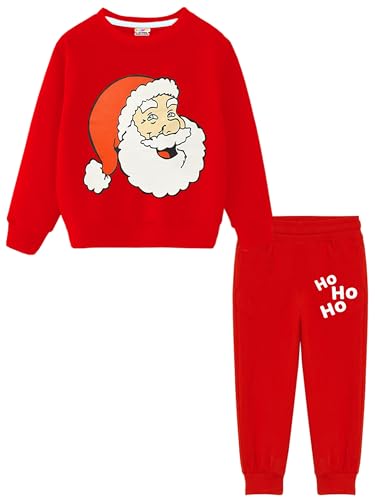 Kuchipoo Santa Winterwear Sweatshirt and Trackpant Set (KUC-PSUT-117, 3-6 Months, Multi-Colored)