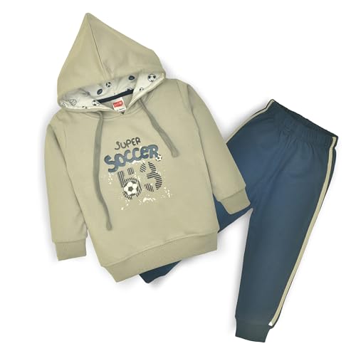 Luvlap Full Sleeve Boys Hooded Sweatshirt & Pyjama Sets, For Baby, Infants & Toddlers, Cotton Rich, Baby Boy Dress, Baby Boy Clothes, Kids Clothing, Pack Of 1, 18 to 24 months