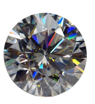 MAA Shakti GEMS 3.35 Carat 3.85 Ratti Original American Diamond Stone Original Certified AAA++ Natural Shining Moissanite Gemstone Heera Ratan for Men & Women
