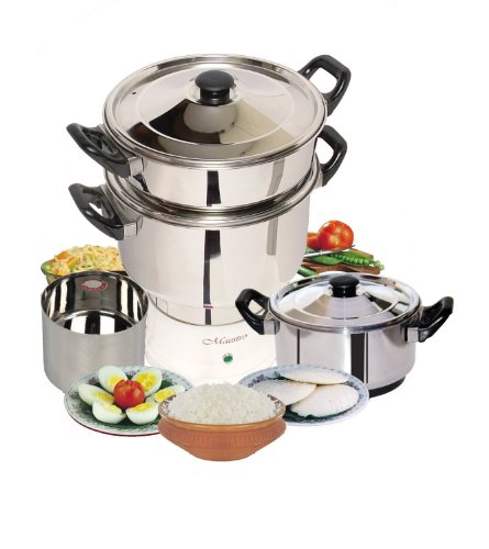 Maestro Model MC3 110 Volts Electric Steam Cooker, Multipurpose Food Steamer for Use in USA and Canada