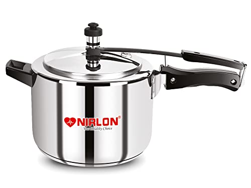 NIRLON Classic Induction Friendly Stainless Steel Inner Lid Pressure Cooker, 5 Liters