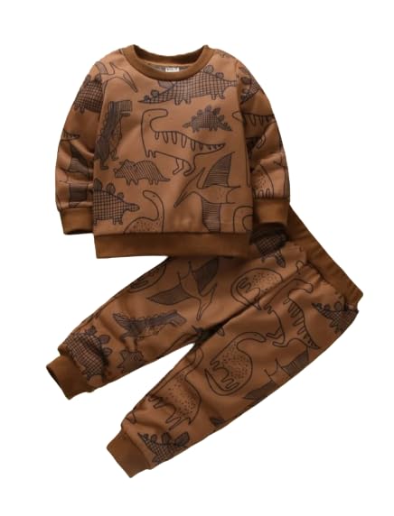 PSFLY Cotton Boy's Sweatshirt and Jogger Set | Printed Full Sleeves T-shirt and Pant Set for Kids