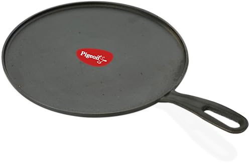 Pigeon by Stovekraft Cast Iron Long Handle Dosa Tawa (280 mm) - Black