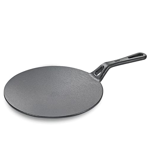 Prestige Cast Iron Concave Tawa, 250 mm (Black)