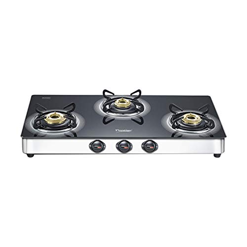 Prestige GTM 03L SS Open Glass Top Marvel gas tables (Black)