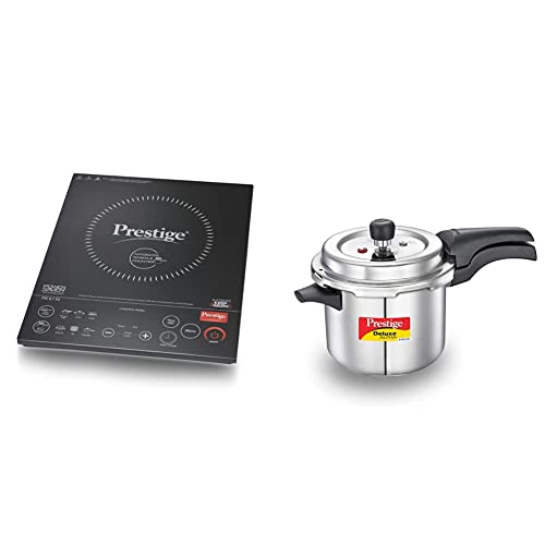 Prestige Induction Cooktop PIC 6.1 V24 + Prestige Svachh Deluxe Alpha 3.5 Litre Stainless Steel Pressure Cooker