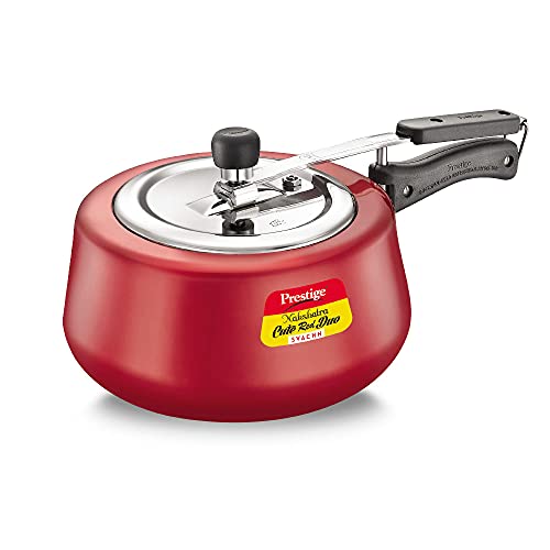 Prestige Nakshatra Cute Duo Svachh Aluminium Inner Lid Pressure Cooker, 2 Litre, Red, 2 Liter