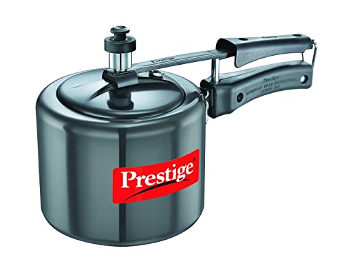 Prestige Nakshatra Plus Aluminium Inner Lid Pressure Cooker, 2 Litres, Black