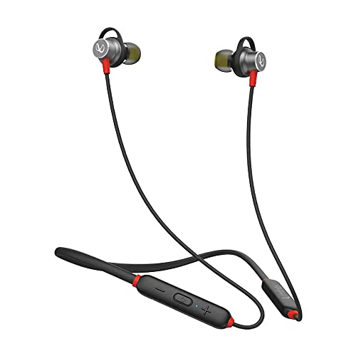 (Refurbished) Infinity (JBL) Glide 120, in Ear Wireless Earphones with Mic, Deep Bass, Dual Equalizer, 12mm Drivers, Premium Metal Earbuds, Comfortable Flex Neckband, Bluetooth 5.0 (Black & Red)