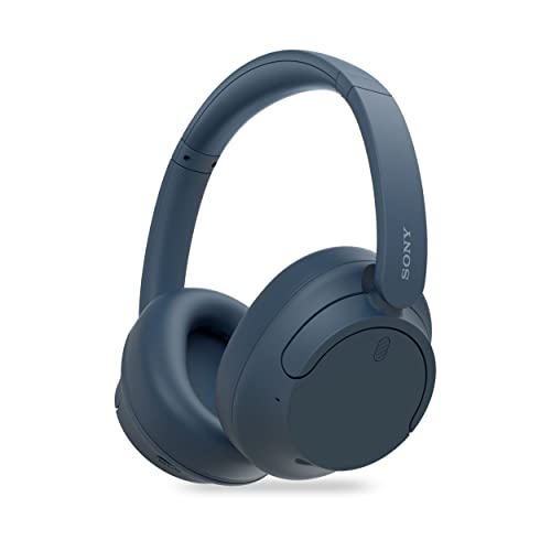 (Refurbished) Sony WH-CH720N, Wireless Over-Ear Active Noise Cancellation Headphones with Mic, up to 50 Hours Playtime, Multi-Point Connection, App Support, AUX & Voice Assistant Support for Mobile Phones (Blue)