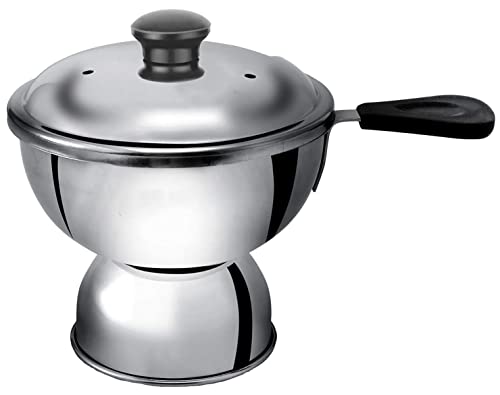 S Cart Stainless Steel Chiratta Puttu Chirattaputtu Maker with Lid with Pressure Cooker Use | Made in India | Silver Colour