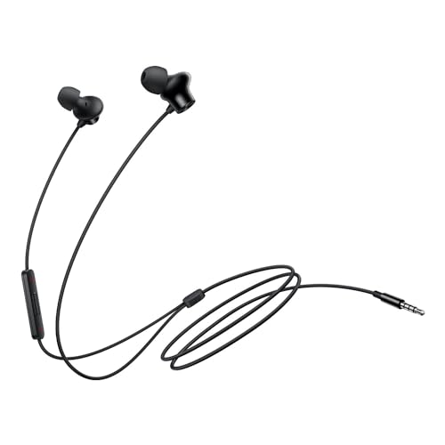 SHOPSBEST Earphones BT OPE for ONE-Plus 9R / ONE-Plus 9 R Earphone Original Like Wired Stereo Deep Bass Head Hands-Free Headset C Earbud Calling inbuilt with Mic,Hands-Free Call/Music (BM2,BLK)
