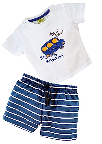Shaishav wears Cotton Baby Boy's T-Shirt and Shorts Set (White 6-12 Months)