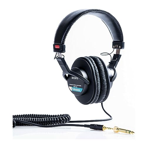 Sony MDR-7506 Professional Wired On Ear Headphones with Mic (Black) (Best Compatible with Professional Cinema Line Camera)
