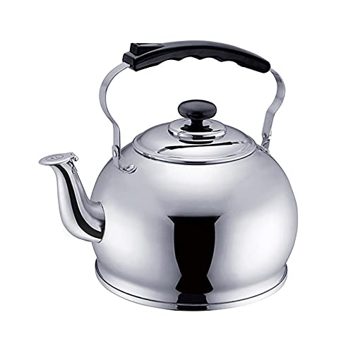 Stainless Steel Whistling Tea Kettle Teapot, Large Capacity Stovetop Teapot with Anti-Hot Handle, for Induction and All Stovetops