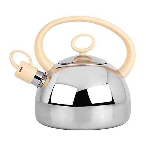 Tea Kettles 2L Whistling Stovetop Kettle,Stainless Steel Stovetop Induction Whistling Kettle Hot Water Dispenser Fast Boil Easy To Clean For Gas All Cookware Electric & Induction Hobs