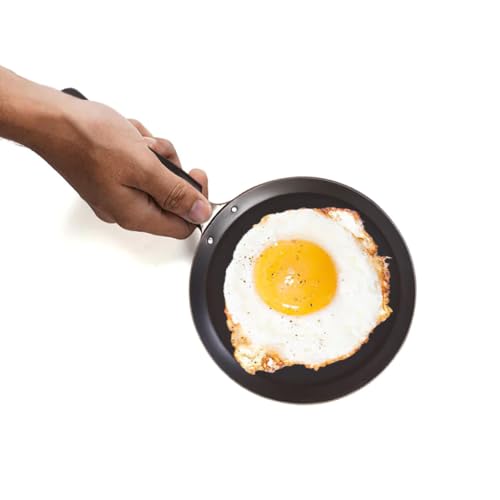 The Indus Valley Pre-Seasoned Iron Omlette Pan with Bakelite Handle | Very Small, 19cm/7.5 inch, 0.5kg | Induction Friendly | Pre-Seasoned Fry Pan, 100% Pure & Toxin-Free, No Chemical Coating