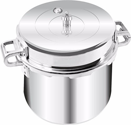 Time Saver ISI Mark Commercial Hard Anodized Aluminum Handi Pressure Cooker - (Silver, 30L)