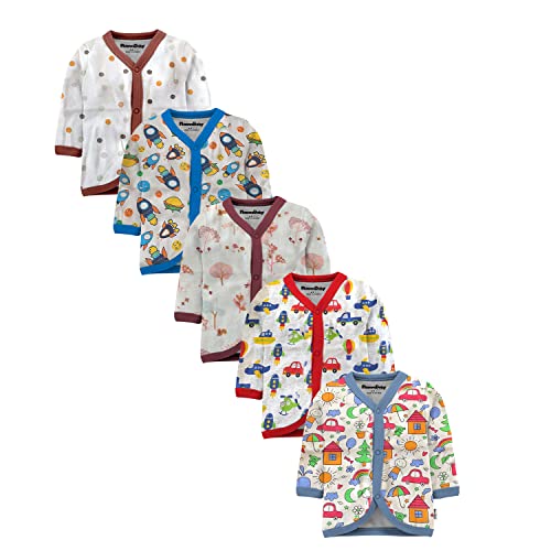 Tinchuk Baby Boy's & Baby Girl's Printed T-Shirt/Jhabla/Nightsuits with Assorted Prints- Multi-Pack