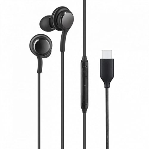 Type-C Earphones for OnePlus 11R / 11 R Earphones Original Like Wired in-Ear Headphones Stereo Deep Bass Headset Earbud with Type-C Audio Jack, Mic (CAK1, Black)