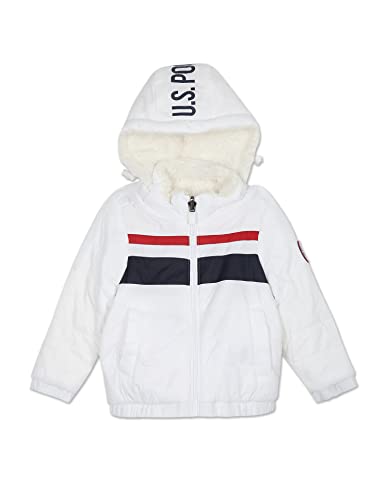 U.S. POLO ASSN. Boy's A-Line Coat (UKJCK0091_White_M)