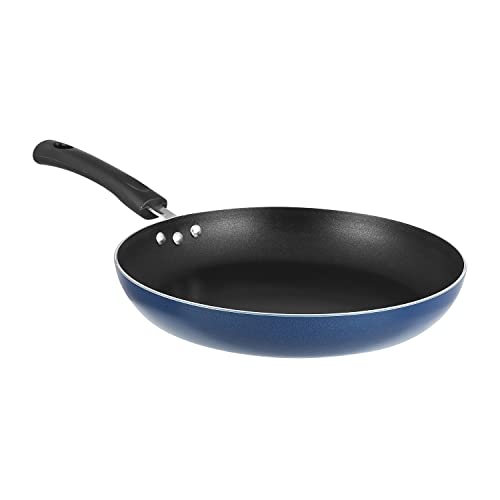Vinod Aluminium Zest Non Stick Frypan with Bakelite handle - 28 cm, 3mm Thickness / Triple Layer Non Stick Cookware, Toxin Free/ Gas Base - Blue (2 Year Warranty)