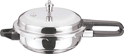 Vinod Cookware Induction Base Stainless Steel Sandwich Outer Lid Bottom Pressure Cooker, Senior, 3 Ltr, 3 Liter