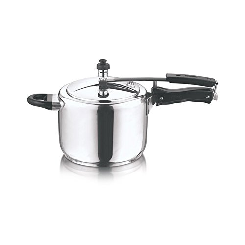 Vinod Stainless Steel Cookware Induction Friendly Sandwich Bottom Inner Lid Pressure Cooker, 3 Liters, Silver
