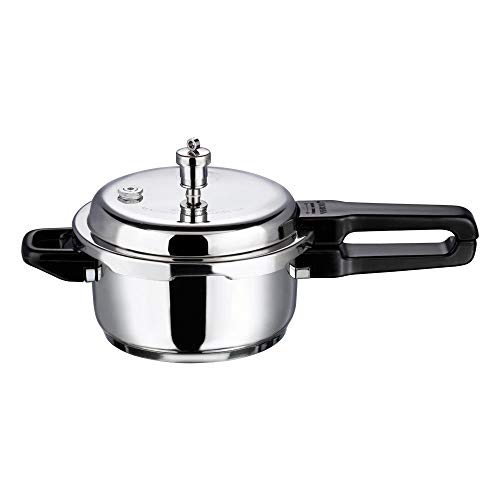 Vinod Stainless steel Sandwich Bottom Pressure Cooker Regular (Outside Fitting Lid) - Capacity: 3LTR