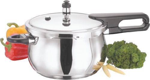 Vinod V-5.5L Splendid Plus Handi Stainless Steel Pressure Cooker, 5.5-Liter by Vinod