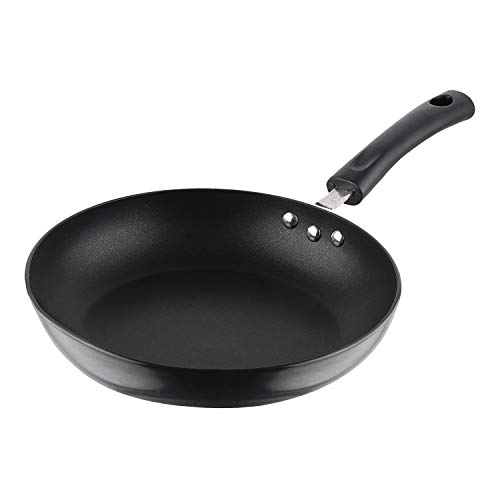Vinod cookware Hanos Non-Stick Fry Pan 24 cm Diameter, Hard Anodised Non-Stick Coating with 100% Virgin Bakelite Riveted Handle - Black (Induction and Gas Stove Friendly)
