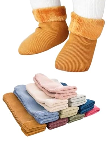 WKLOUYHE Kids Warm Woolen Winter Socks for Baby WithOut Thumb Winter socks Ankle length for Kids Baby boys And Baby girls pack of 06_Multicolour,2-4 Years