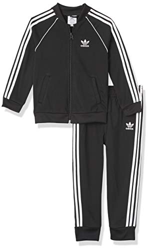 adidas Originals,unisex-baby,SST Tracksuit,Black/White,4T