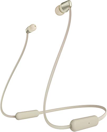 Sony WI-C310 Wireless Headphones with 15 Hrs Battery Life, Quick Charge, Magnetic Earbuds for Tangle Free Carrying, BT ver 5.0,Work from Home, in-Ear Bluetooth Headset with mic for Phone Calls (Gold)