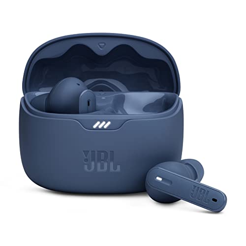 (Refurbished) JBL Tune Beam Wireless ANC Earbuds (TWS) with Mic, Customized Extra Bass EQ, 48 Hrs Battery and Quick Charge, 4-Mics, IP54, Ambient Aware & Talk-Thru, Headphones App, Bluetooth 5.3 (Blue)