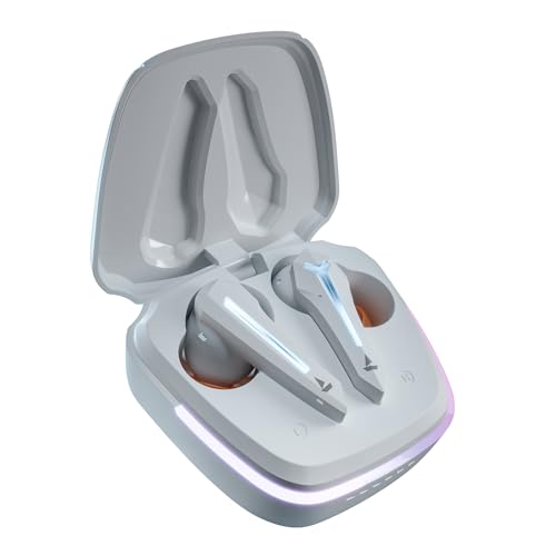 boAt Immortal 111 TWS Earbuds with up to 40 Hours of Playtime, 40 ms Super-Low Latency Beast™ Mode, RGB LEDs, Quad Mics with ENx™ Tech, ASAP™ Charge, IWP™ Tech, IPX4, BTv5.3(White Sabre)