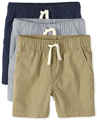 The Children's Place Baby Toddler Boys Pull on Jogger Shorts, Multi Color, 18-24 Months