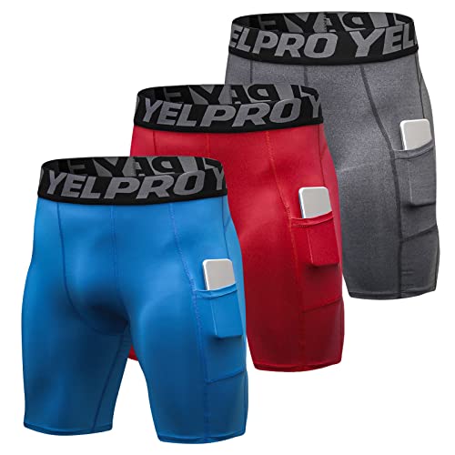 3 Pack Men Sports Shorts Active Workout Underwear with Pocket